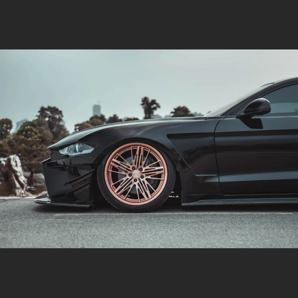 Ravoony Plus Gloss Black Car Wrap Ford Mustang S550 Wrap