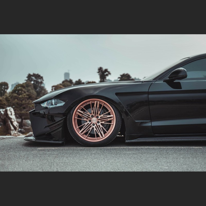 Ravoony Plus Gloss Black Car Wrap Ford Mustang S550 Wrap