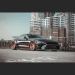 Ravoony Plus Gloss Black Car Wrap Ford Mustang S550 Wrap