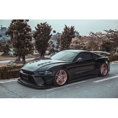 Ravoony Plus Gloss Black Car Wrap Ford Mustang S550 Wrap 02