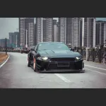Ravoony Plus Gloss Black Car Wrap Ford Mustang S550 Wrap