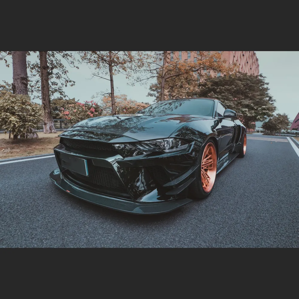 Ravoony Plus Gloss Black Car Wrap Ford Mustang S550 Wrap