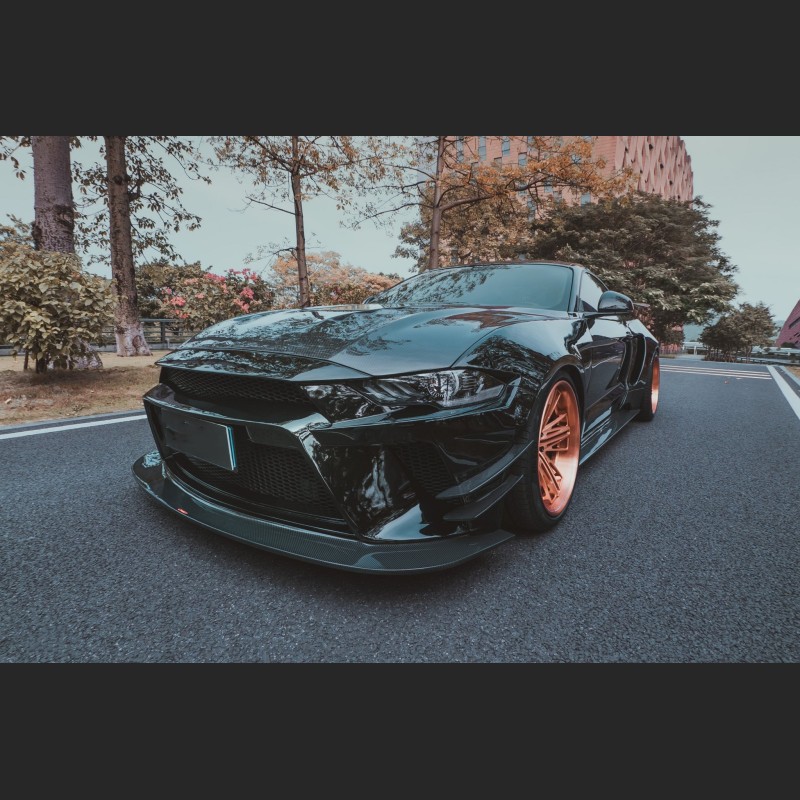 Ravoony Plus Gloss Black Car Wrap Ford Mustang S550 Wrap