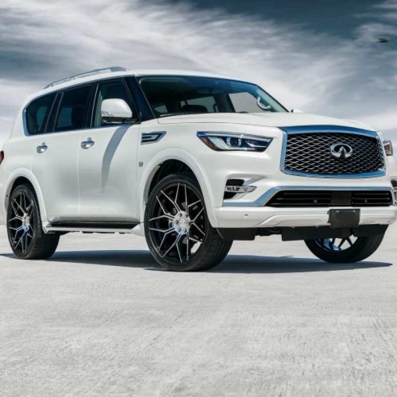 Ravoony Plus Gloss White Car Wrap QX80 Wrap