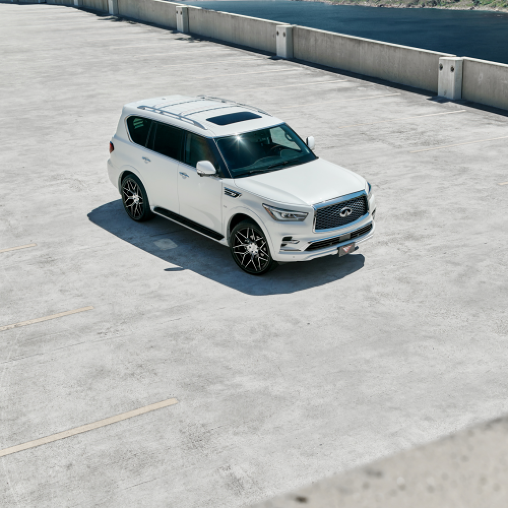 Ravoony Plus Gloss White Car Wrap QX80 Wrap