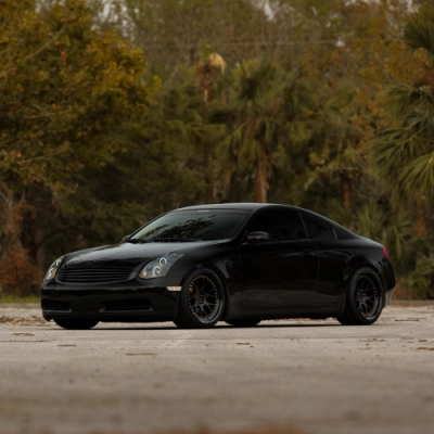 Ravoony Plus PET Glossy Crystal Black Car Vinyl Wrap G35 Wrap 02