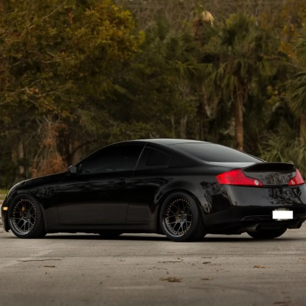 Ravoony Plus Glossy Crystal Black Car Vinyl Wrap G35 Wrap