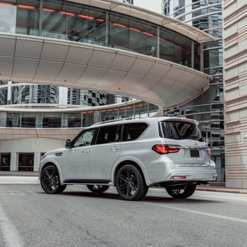 Ravoony Plus Pure Metal White Car Vinyl Wrap QX80 Wrap