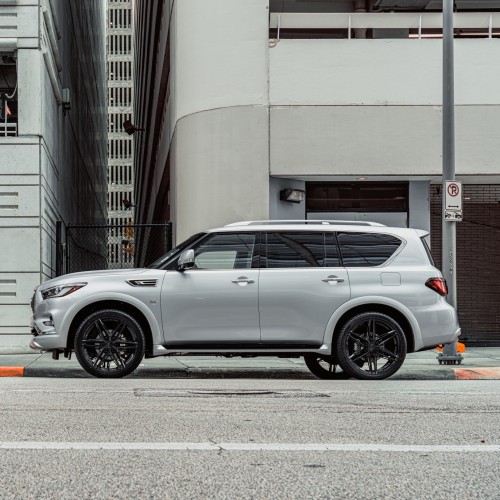 Ravoony Plus Pure Metal White Car Vinyl Wrap QX80 Wrap