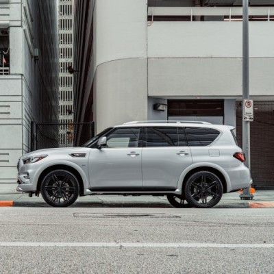 Ravoony Plus Pure Metal White Car Vinyl Wrap QX80 Wrap 02