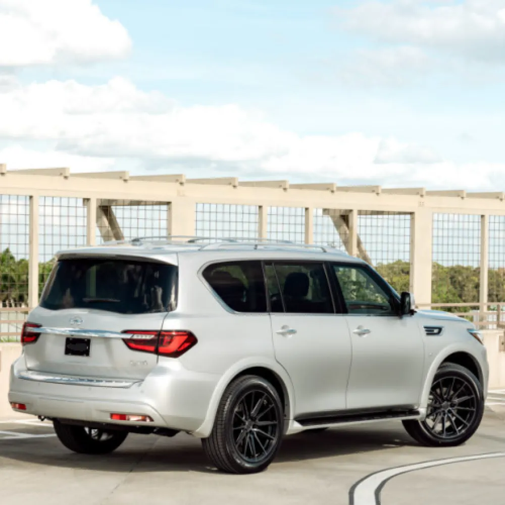 Ravoony Plus Ultimate Flat Silver Car Vinyl Wrap QX80 Wrap