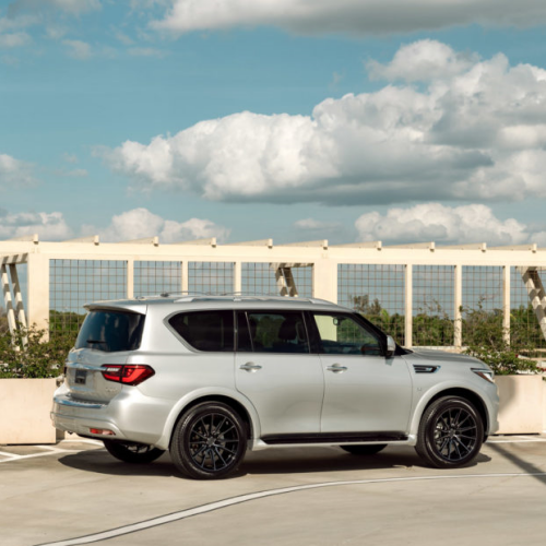 Ravoony Plus Ultimate Flat Silver Car Vinyl Wrap QX80 Wrap