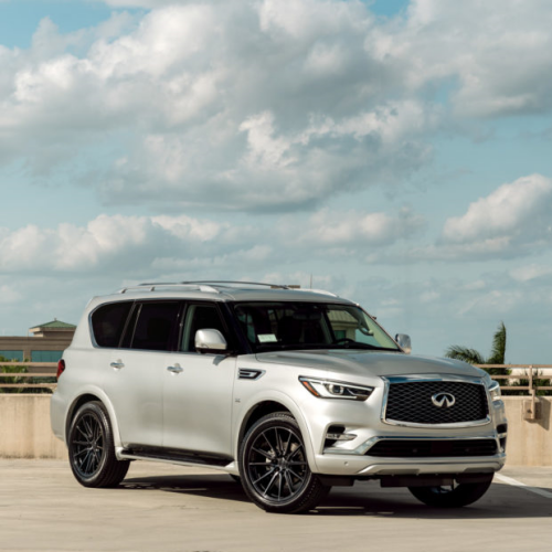 Ravoony Plus Ultimate Flat Silver Car Vinyl Wrap QX80 Wrap