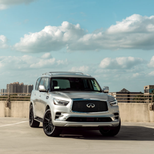 Ravoony Plus Ultimate Flat Silver Car Vinyl Wrap QX80 Wrap