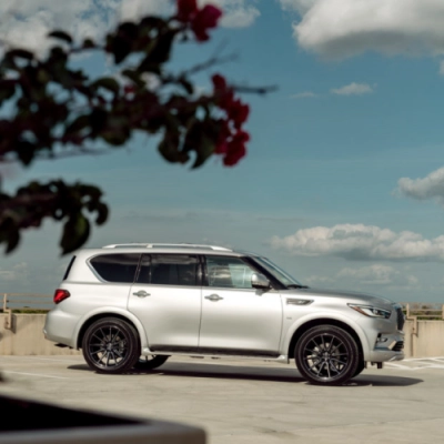 Ravoony Plus Ultimate Flat Silver Car Vinyl Wrap QX80 Wrap 02