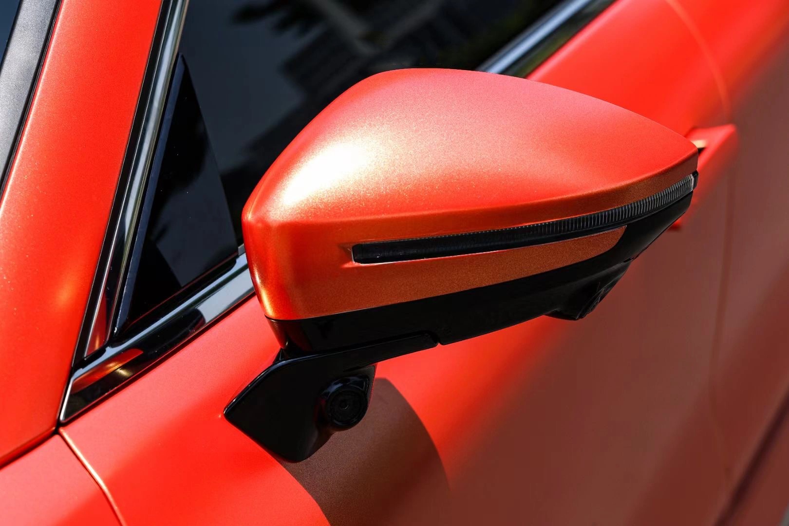 Ravoony Plus Matte Diamond Gold Orange Car Wrap