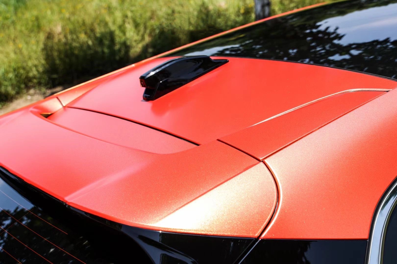 Ravoony Plus Matte Diamond Gold Orange Car Wrap