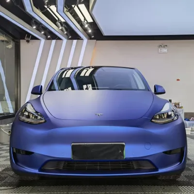 Ravoony Plus Ultra Matte Blueberry Dark Blue Vinyl Wrap 02