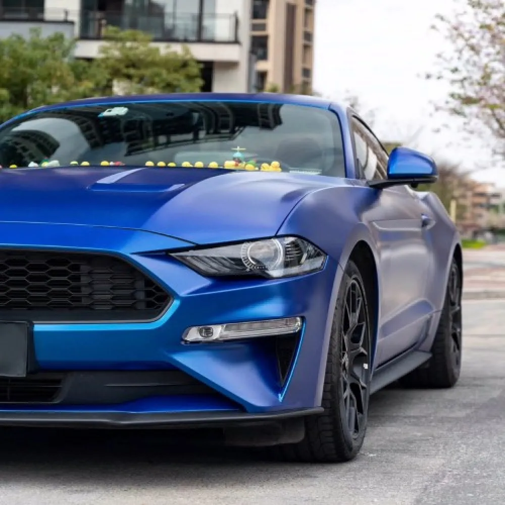 Ravoony Plus Gloss Navarra Blue Vinyl Car Wrap Mustang Vinyl Wrap