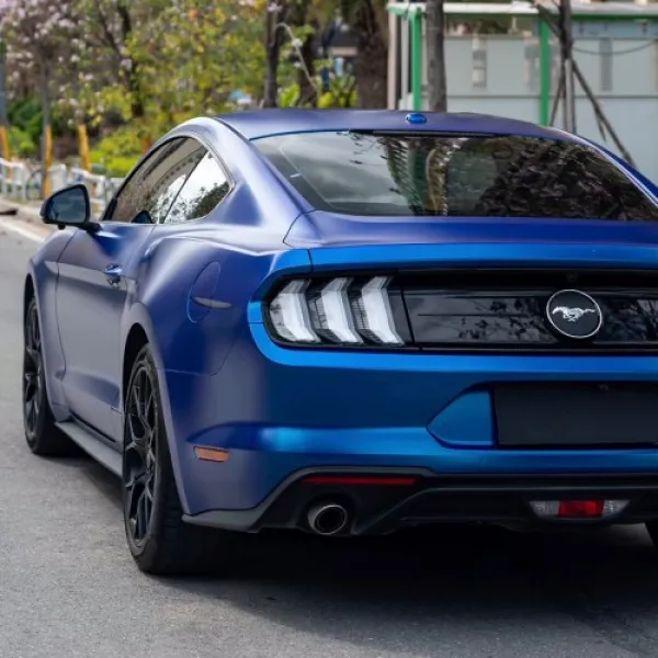 Ravoony Gloss Navarra Blue Vinyl Car Wrap Mustang Vinyl Wrap