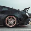 Ravoony Gloss Black Car Wrap Mustang Vinyl Wrap