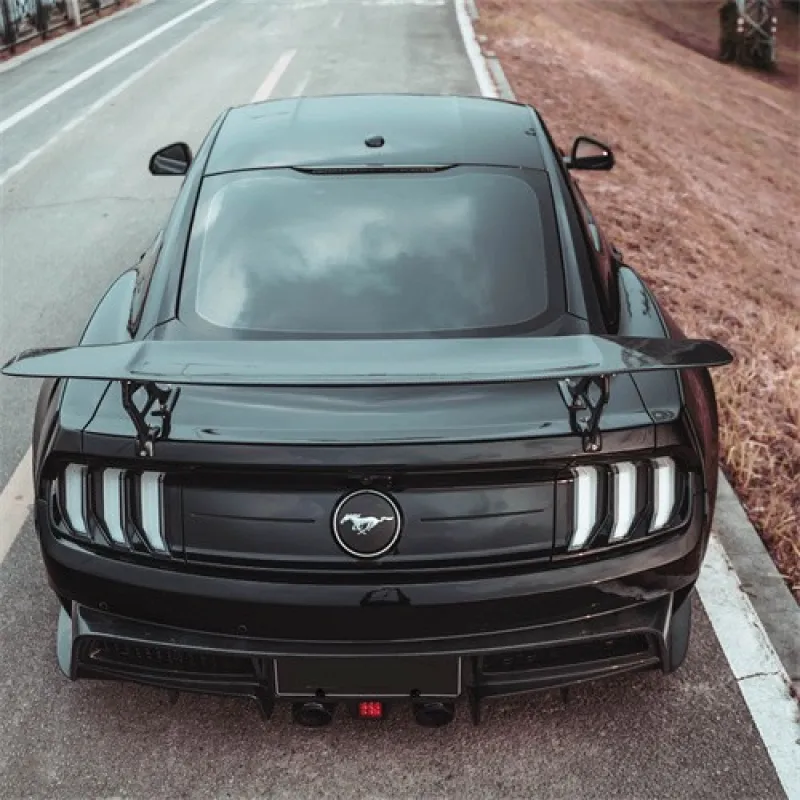 Ravoony Gloss Black Car Wrap Mustang Vinyl Wrap