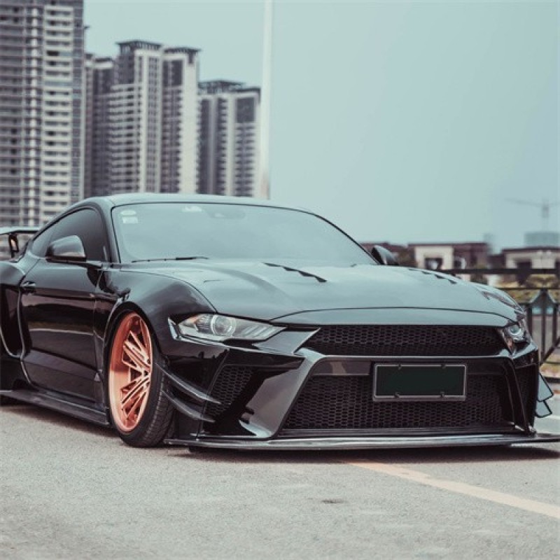 Ravoony Plus Gloss Black Car Wrap Mustang Vinyl Wrap