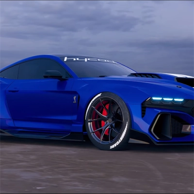 Ravoony Plus Gloss Metallic Blueberry Blue Vinyl Car Wrap Mustang Vinyl Wrap 02