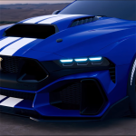 Ravoony Plus Gloss Metallic Blueberry Blue Vinyl Car Wrap Mustang Vinyl Wrap