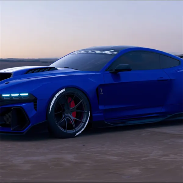 Ravoony Gloss Metallic Blueberry Blue Vinyl Car Wrap Mustang Vinyl Wrap
