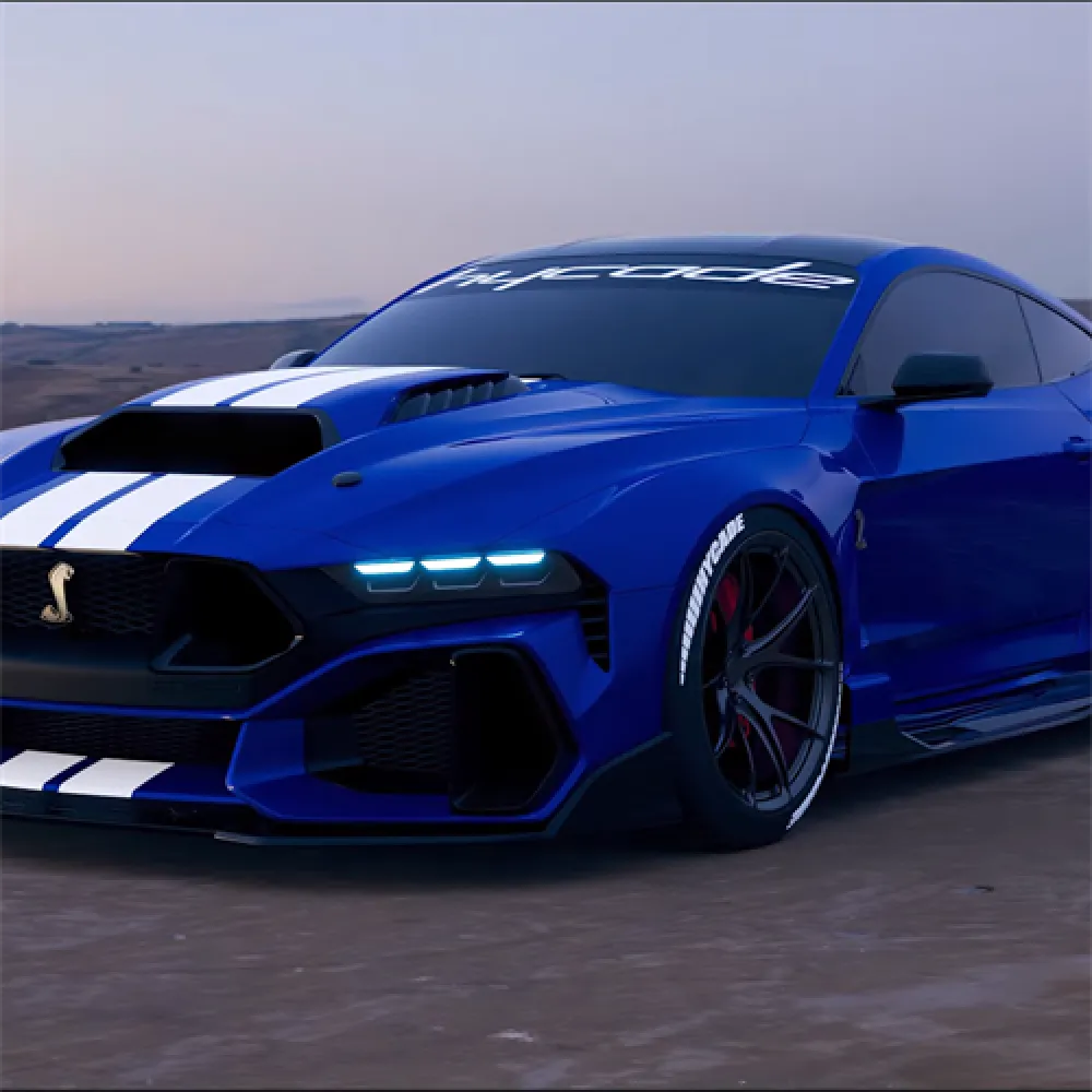 Ravoony Plus Gloss Metallic Blueberry Blue Vinyl Car Wrap Mustang Vinyl Wrap