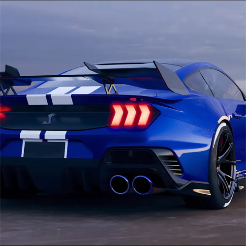 Ravoony Gloss Metallic Blueberry Blue Vinyl Car Wrap Mustang Vinyl Wrap