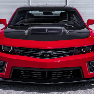Ravoony Plus Gloss Metallic Vampire Red Vinyl Car Wrap Camaro Wrap 02