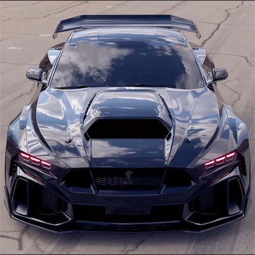 Ravoony Plus Gloss Volcano Grey Car Vinyl Wrap Mustang Vinyl Wrap