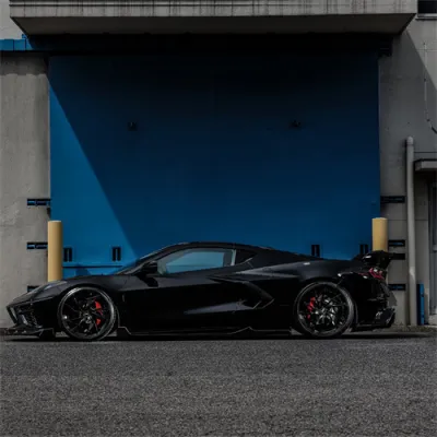 Ravoony Plus Glossy Crystal Black Car Vinyl Wrap Camaro Wrap 02