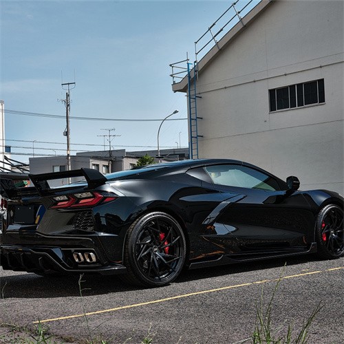 Ravoony Plus PET Glossy Crystal Black Car Vinyl Wrap Camaro Wrap