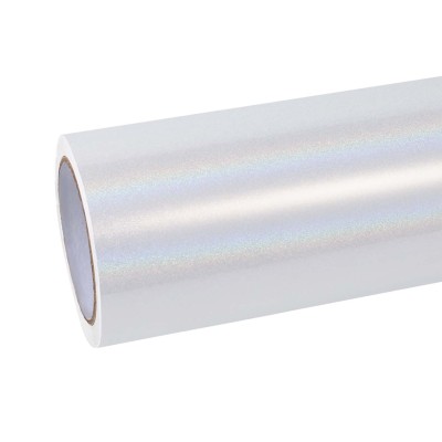 Ravoony Glossy Laser White Car Vinyl Wrap