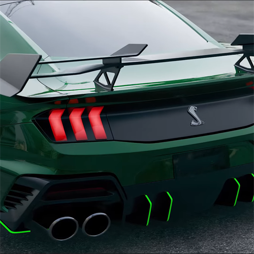 Ravoony Plus PET Glossy Viridis Green Car Vinyl Wrap Mustang Vinyl Wrap