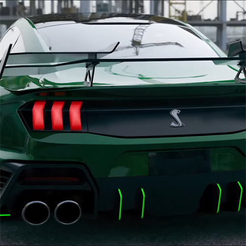 Ravoony Plus PET Glossy Viridis Green Car Vinyl Wrap Mustang Vinyl Wrap