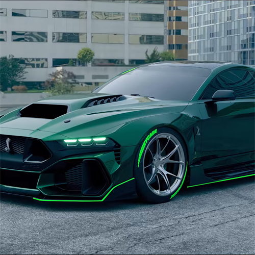 Ravoony Plus PET Glossy Viridis Green Car Vinyl Wrap Mustang Vinyl Wrap