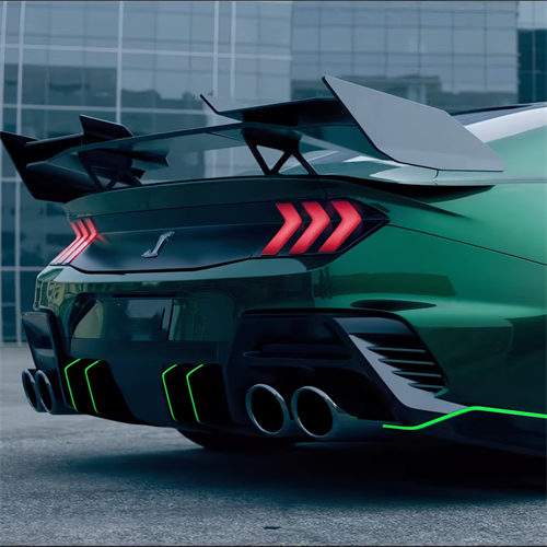 Ravoony Plus PET Glossy Viridis Green Car Vinyl Wrap Mustang Vinyl Wrap