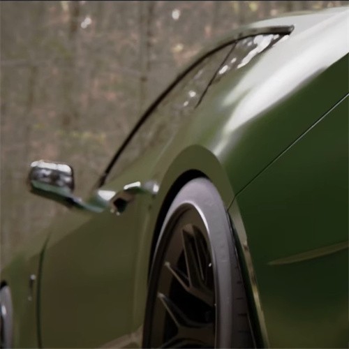 Ravoony Plus Porsche Gloss Olive Green Vinyl Car Wrap Mustang Vinyl Wrap