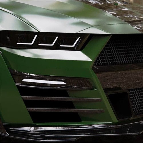 Ravoony Plus Porsche Gloss Olive Green Vinyl Car Wrap Mustang Vinyl Wrap