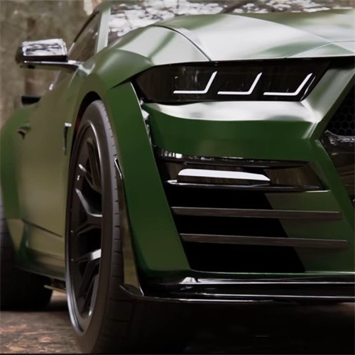 Ravoony Plus Porsche Gloss Olive Green Vinyl Car Wrap Mustang Vinyl Wrap