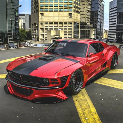 Ravoony Plus Super Gloss Chrome Red Vinyl Car Wrap Mustang Vinyl Wrap