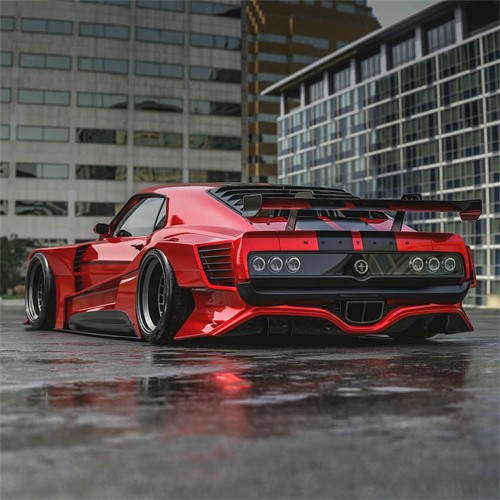 Ravoony Plus Super Gloss Chrome Red Vinyl Car Wrap Mustang Vinyl Wrap