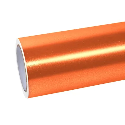 Ravoony Matte Diamond Gold Orange Car Wrap