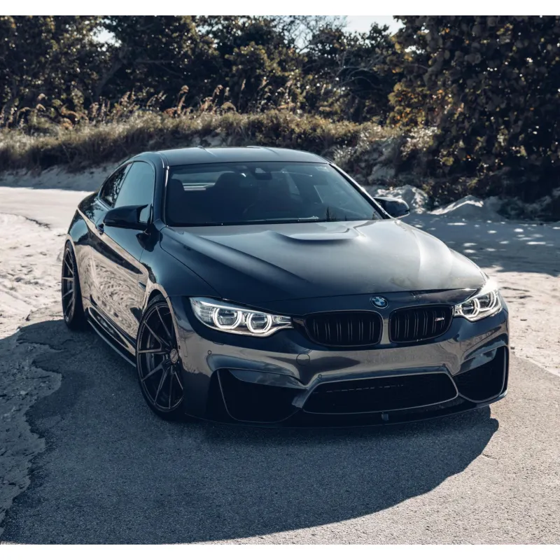 Matte Black Car Vinyl Wrap BMW F82 M4 Wrap