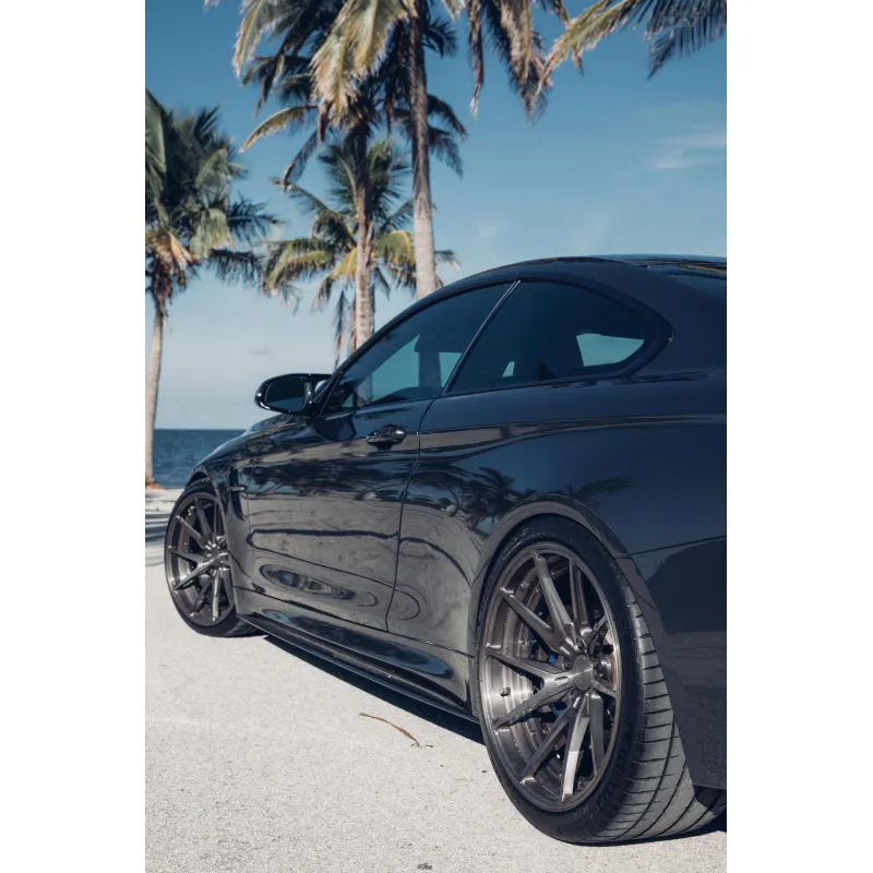 Matte Black Car Vinyl Wrap BMW F82 M4 Wrap