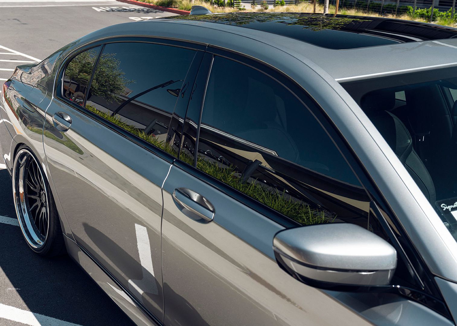 Ravoony Plus Matte Metallic Silver Glitter Car Wrap BMW G11 Wrap